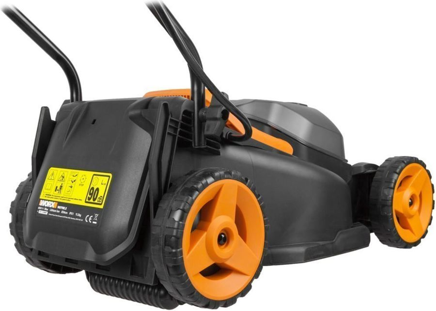 Газонокосилка аккумуляторная WORX 40В 2,5Ач 34см, 2 акб+з/у, wg779e, превью