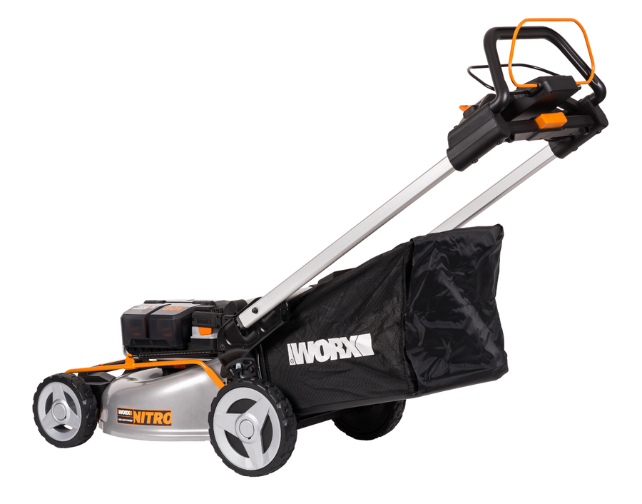Газонокосилка аккумуляторная WORX самоходная 80В 4Ачх4 51см, с акб и з/у, wg761e, превью