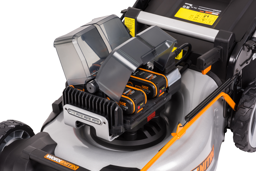 Газонокосилка аккумуляторная WORX самоходная 80В 4Ачх4 51см, с акб и з/у, wg761e, предпросмотр