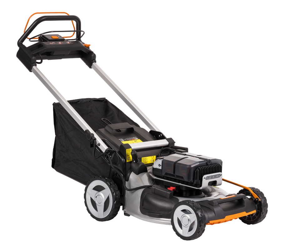 Газонокосилка аккумуляторная WORX самоходная 80В 4Ачх4 51см, с акб и з/у, wg761e, превью