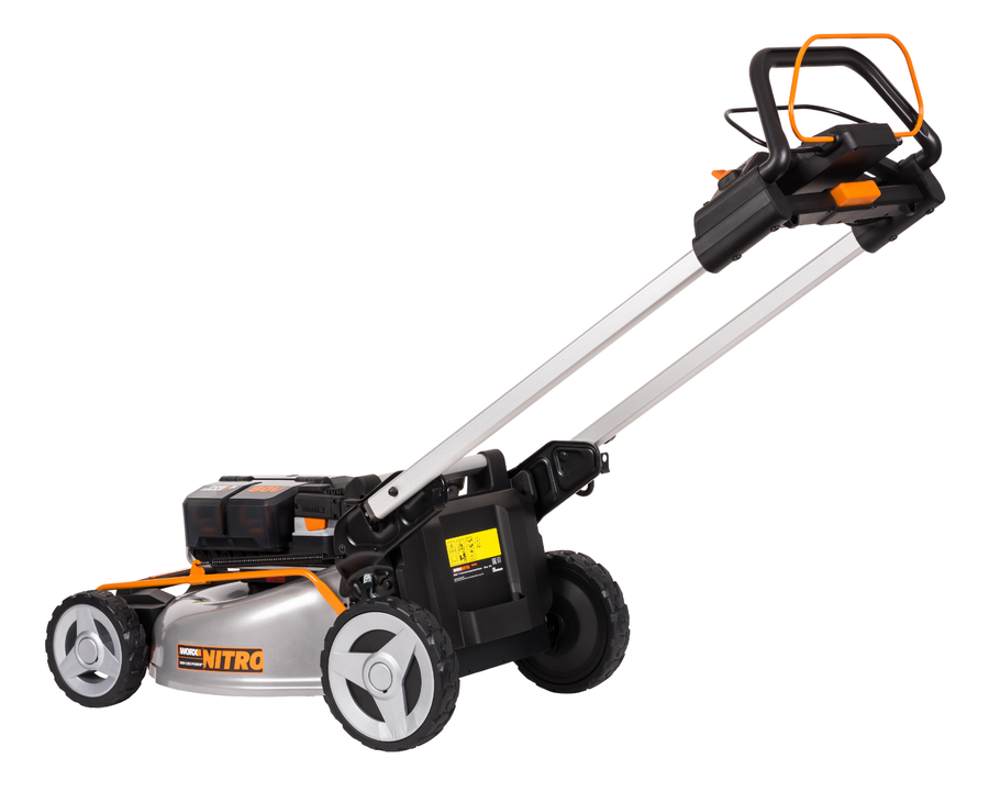 Газонокосилка аккумуляторная WORX самоходная 80В 4Ачх4 51см, с акб и з/у, wg761e, превью