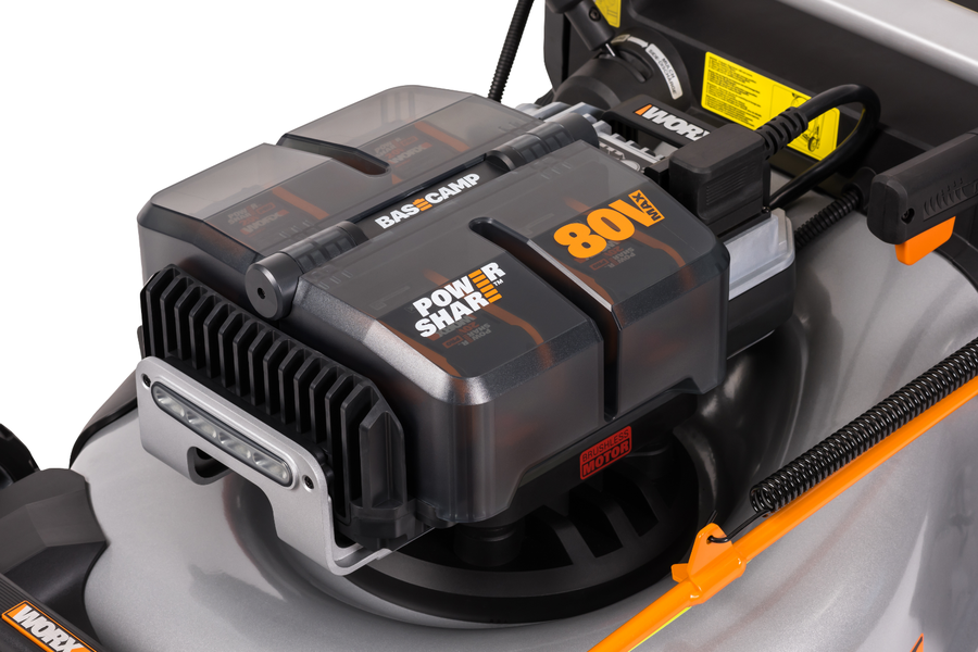 Газонокосилка аккумуляторная WORX самоходная 80В 4Ачх4 51см, с акб и з/у, wg761e, превью