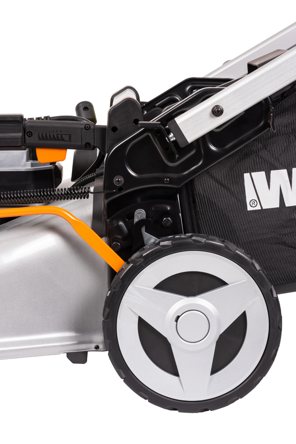 Газонокосилка аккумуляторная WORX самоходная 80В 4Ачх4 51см, с акб и з/у, wg761e, предпросмотр