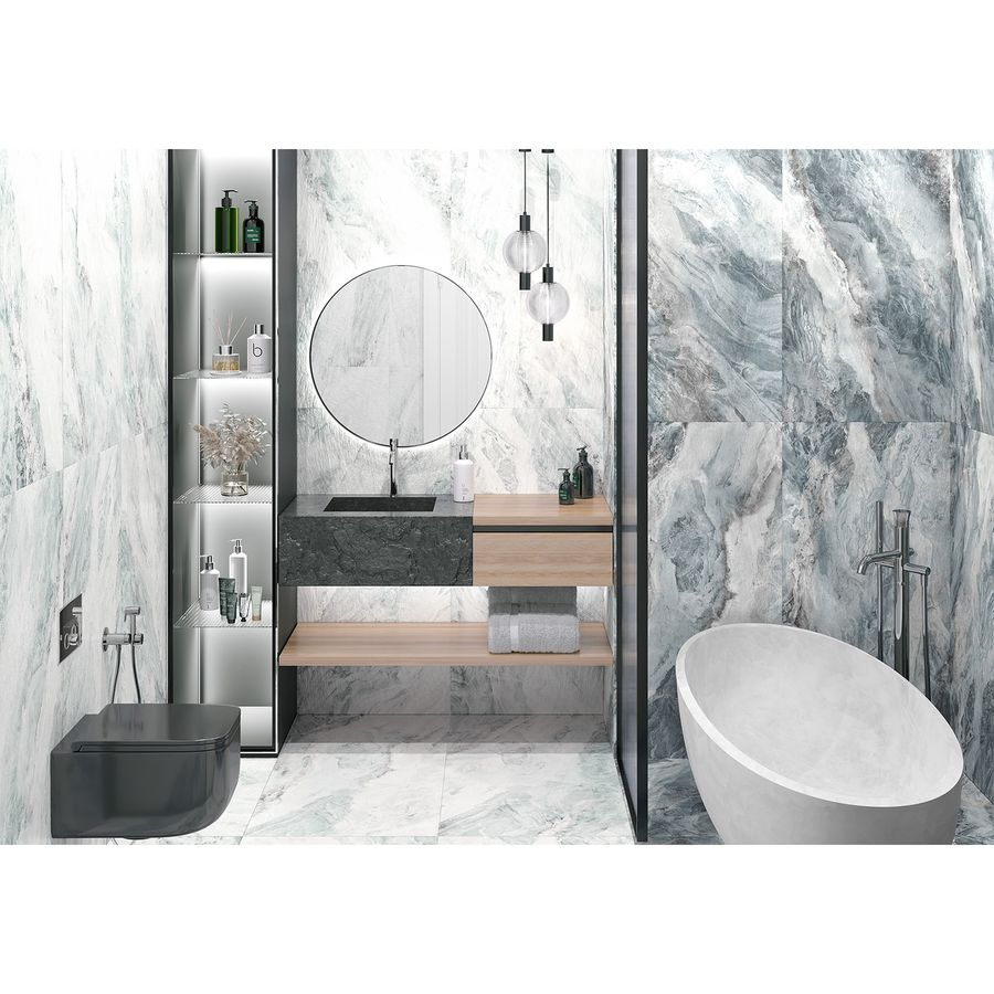 Керамогранит Delacora Waterfall blue 60X120 см 1,44 м², превью