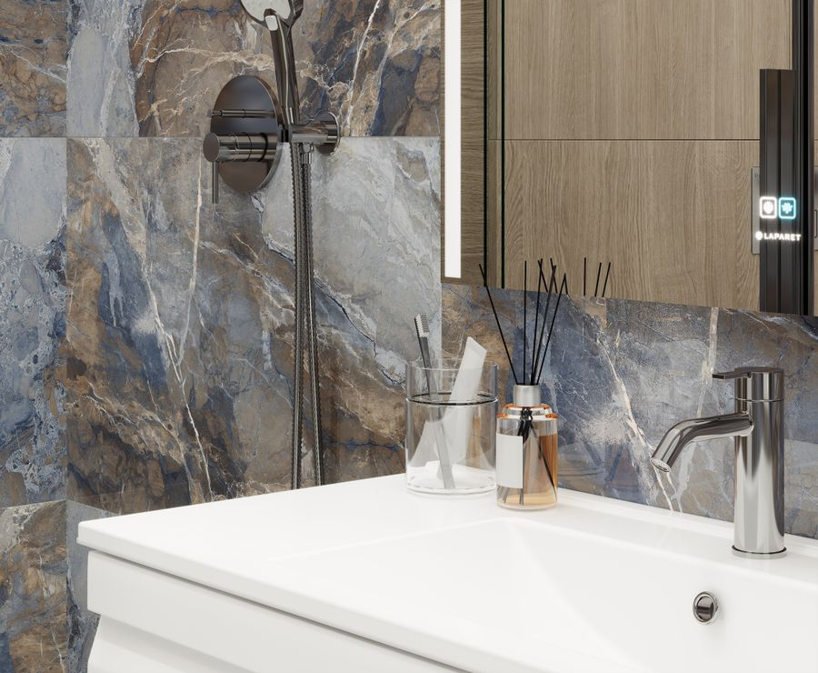 Керамогранит Ceradim Ocean Elfish синий полированный 60X60 см 1,44 м², предпросмотр