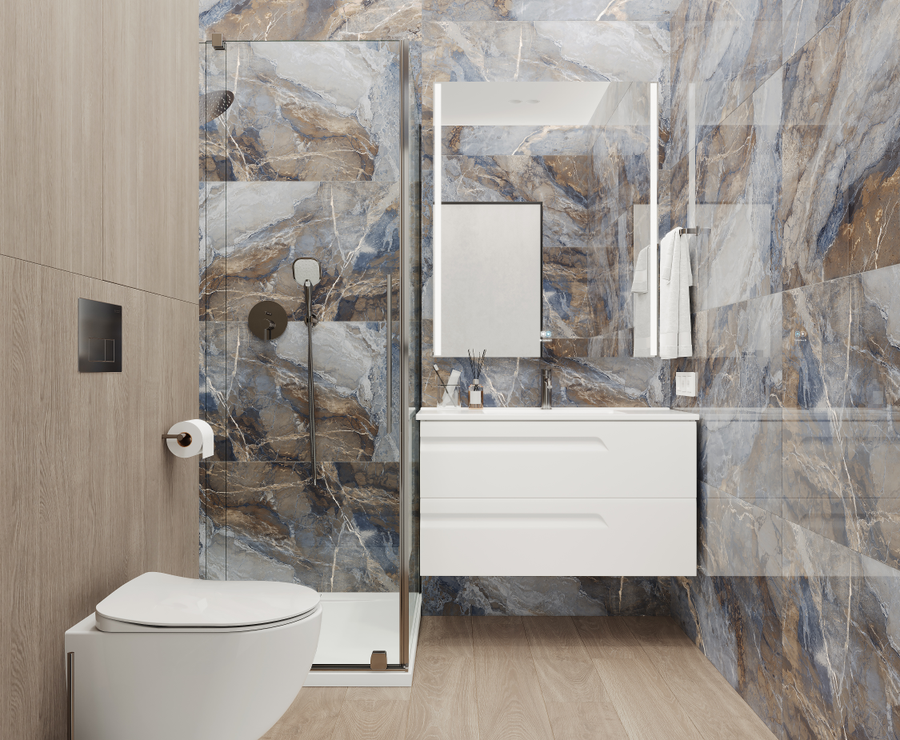 Керамогранит Ceradim Ocean Elfish синий полированный 60X60 см 1,44 м², предпросмотр