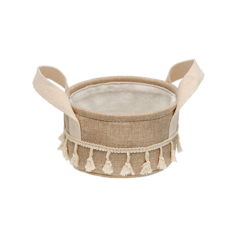 Корзина стеллажная с ручками "Кантри", Д200 Ш200 В100, бежевый, превью