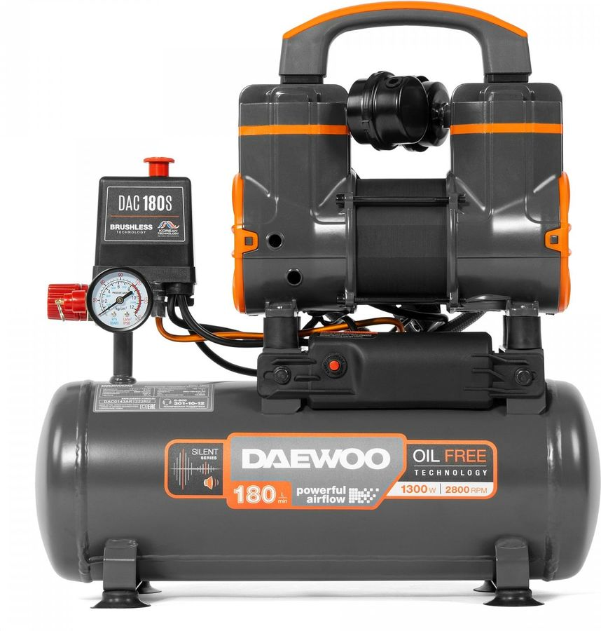 Безмасляный компрессор DAEWOO DAC 180S 1300 Вт 8 л, превью