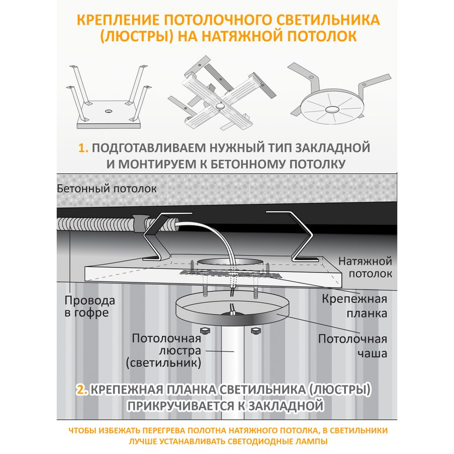 Люстра потолочная РОССВЕТ 3хE27x60W, металл, черный, превью