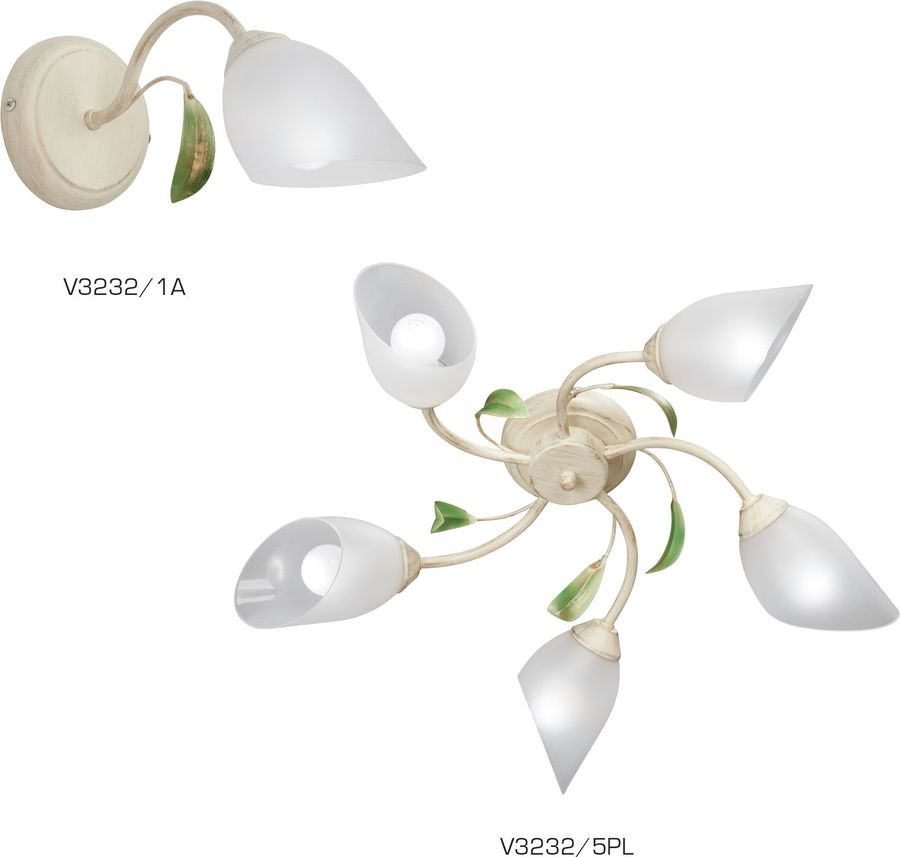 Потолочная люстра Vitaluce V3232/5PL, 5xE14 макс. 40Вт, плафон ПП, превью