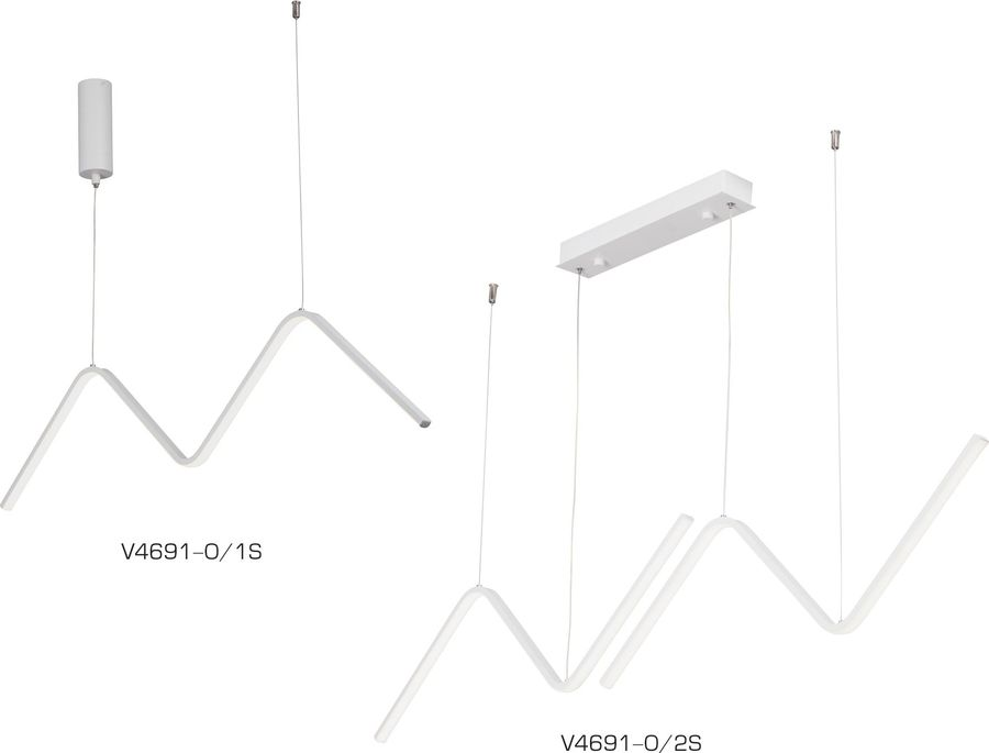 Светодиодный светильник Vitaluce V4691-0/2S белый LEDХ25ВтХ3900-4200К, предпросмотр