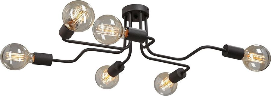 Потолочная люстра Vitaluce V4196-1/6PL черная 6ХE27Х40Вт, предпросмотр
