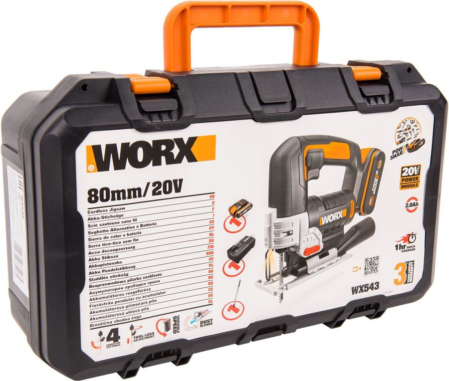Аккумуляторный лобзик Worx WX543 20 В, превью