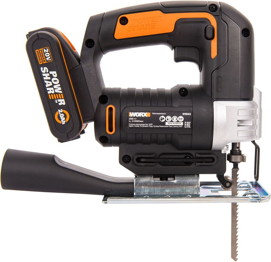 Аккумуляторный лобзик Worx WX543 20 В, превью