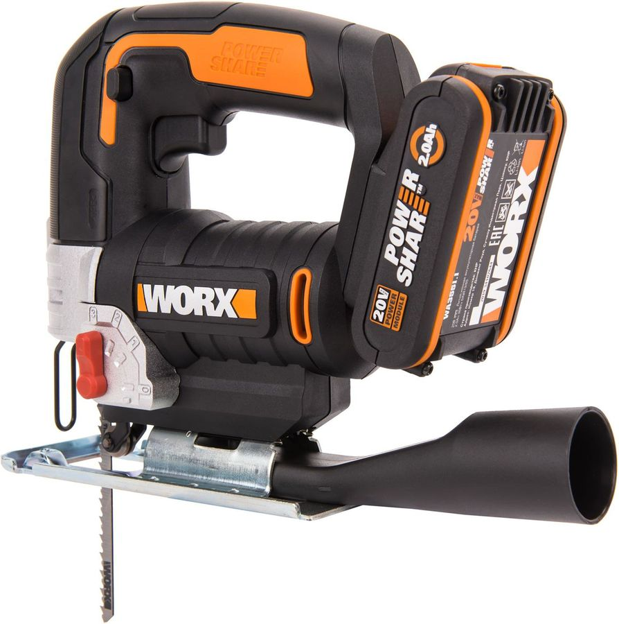 Аккумуляторный лобзик Worx WX543 20 В, предпросмотр