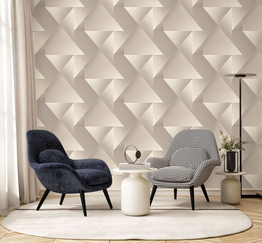 Обои DECO-DECO meta винил/флиз 6040-01 бежевый 1,06х10,05м, превью
