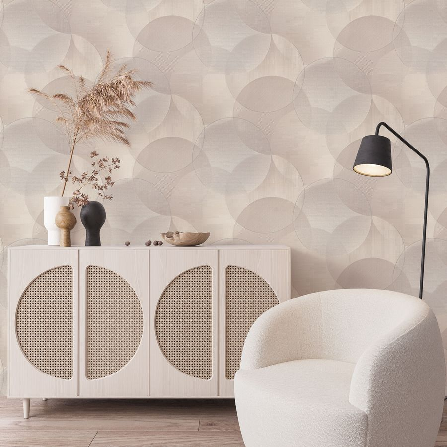 Обои ORNAMY bauhaus винил/флиз 8051-02 бежевый 1,06х10,05м, предпросмотр