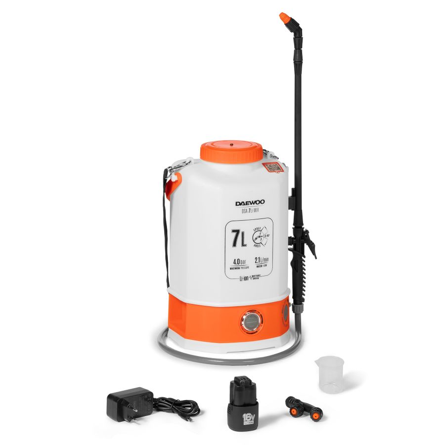 Опрыскиватель аккумуляторный DAEWOO DSA 7Li MIX, Li-Ion аккумулятор 16В, 3Ач,с зарядным устройством 1А, 7л, предпросмотр