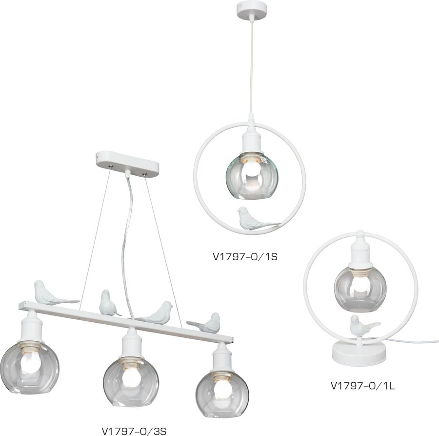 Подвес Vitaluce V1797-0/1S белый 1ХE27Х60Вт, превью