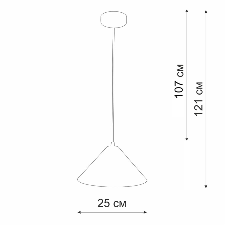 Подвес V2925-1/1S, 1xE27 40Вт 3м² черный, предпросмотр