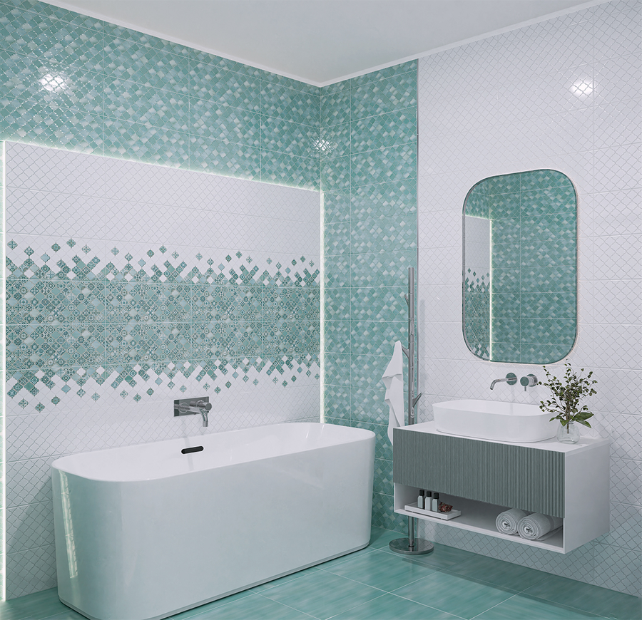 Плитка Напольная Azori Calypso aquamarine 42X42 см 1,23 м², превью