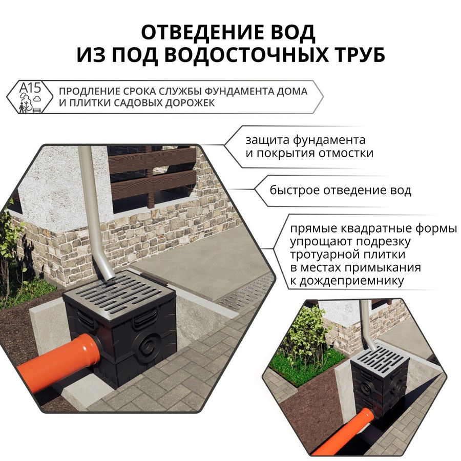Решетка стальная к дождеприемнику Gidrolica Point 285х285х21 мм класс А15, превью