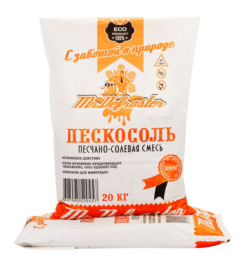 Противогололедный реагент Mr.Defroster ПЕСКОСОЛЬ 20кг, превью