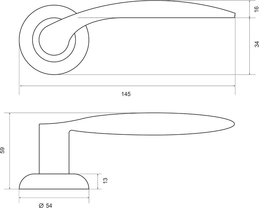 Ручка дверная ФАБРИКА ЗАМКОВ ternera кофе, превью