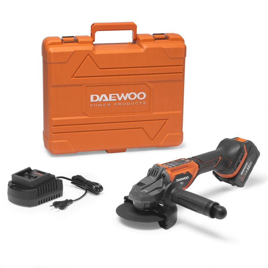 Углошлифовальная машина аккумуляторная DAEWOO DAG 3021Li SET 21В 4 Ач 1 АКБ и ЗУ, превью