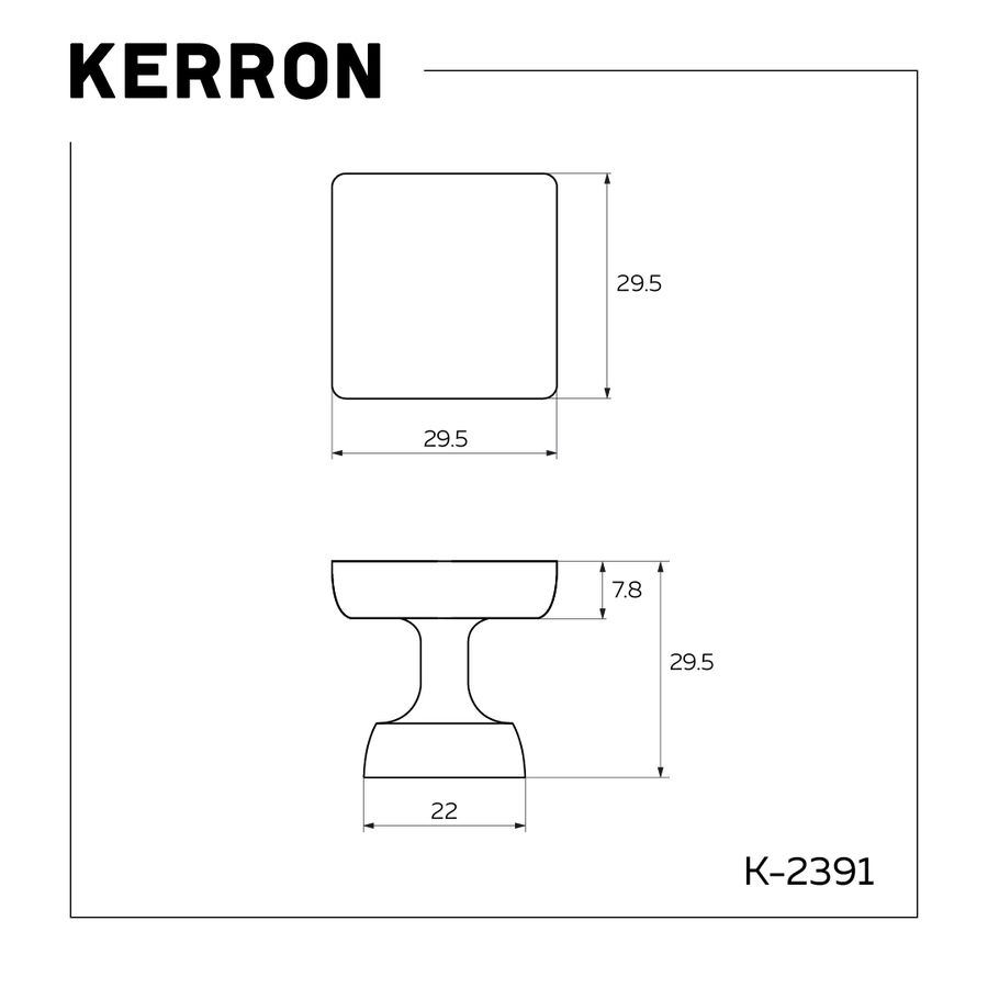 Ручка для мебели KERRON K-2391 WT 30x30x30 мм, предпросмотр