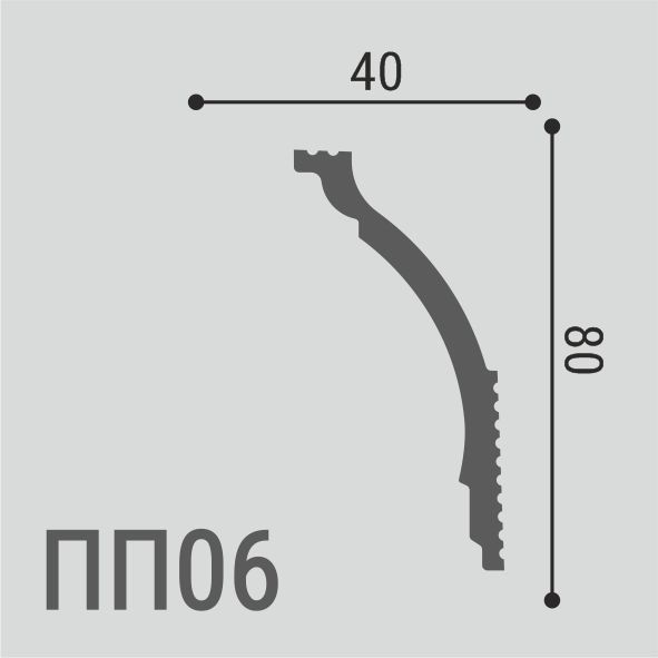 Карниз XPS POLYMER ПП 06 80*40, предпросмотр