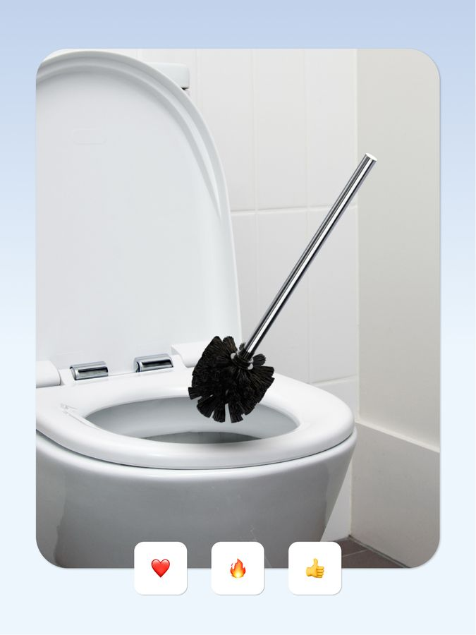 Ершик черный с металлической ручкой арт. FOR-WC002, превью