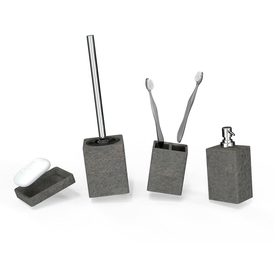Дозатор для жидкого мыла настольный STONE BLACK полирезин, превью