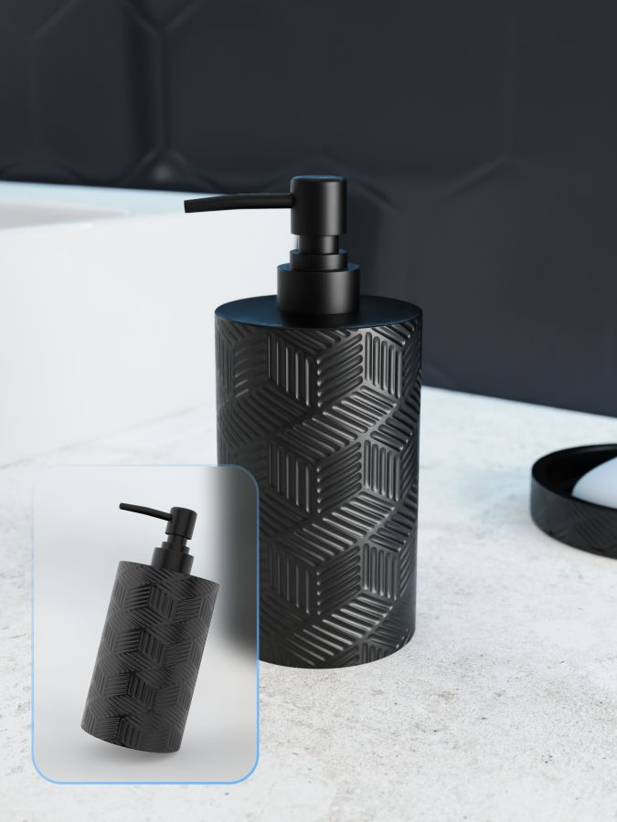 Дозатор настольный, DELICATE BLACK, полирезин, превью