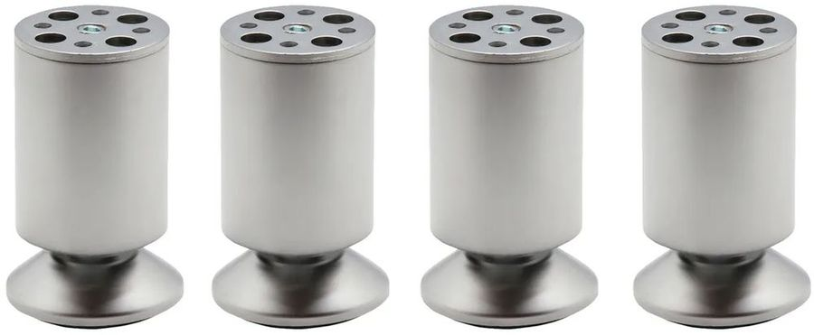 Опора мебельная регулируемая малая Lemax prof 100 мм матовый хром, предпросмотр