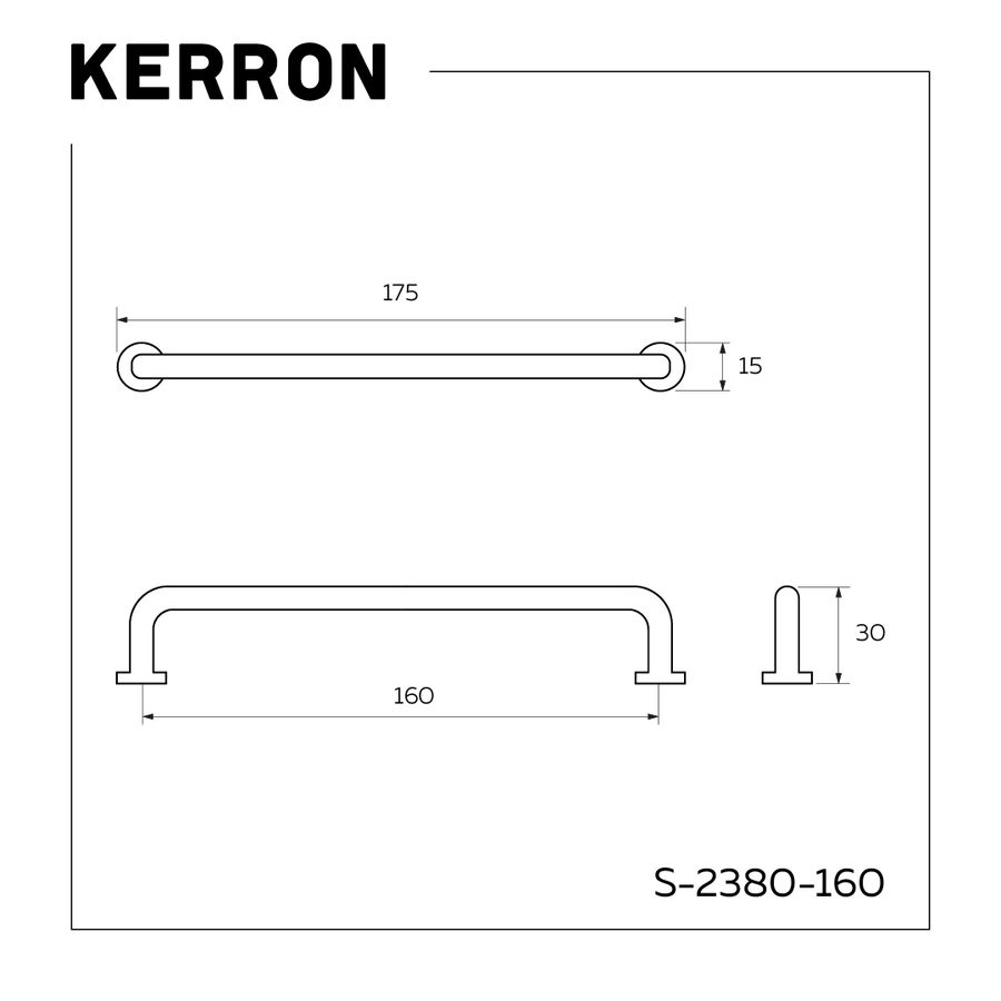 Ручка для мебели KERRON 30x15x175 мм, предпросмотр