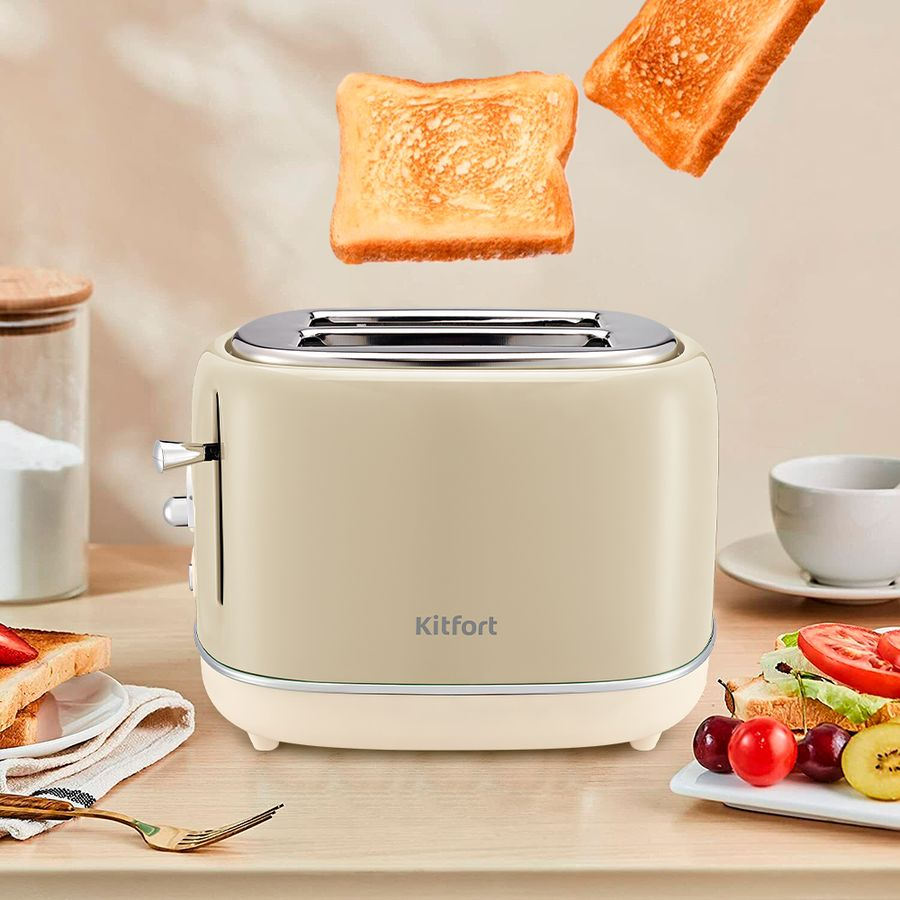 Тостер KITFORT кт-4004-3 бежевый, превью