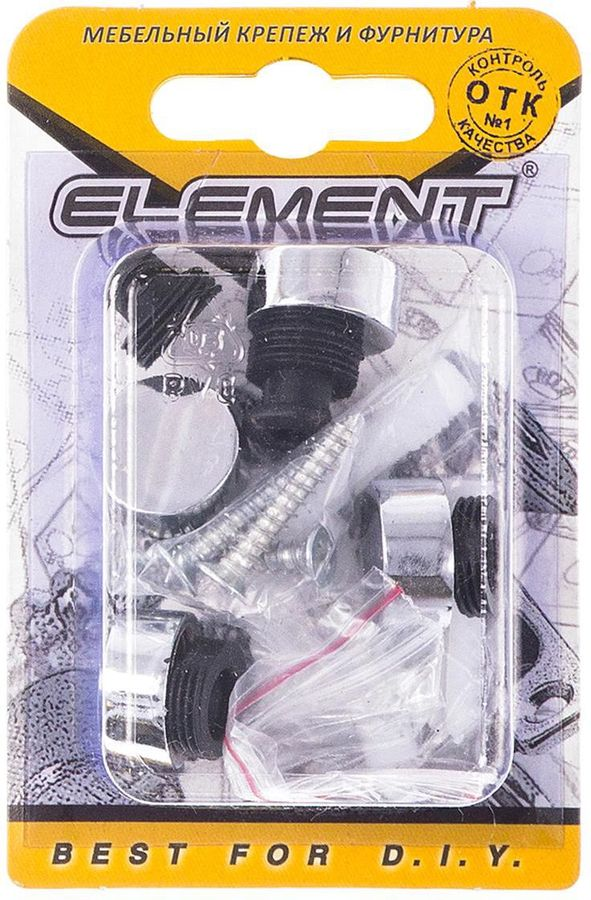 Крепление для зеркала Element серебряное 17 мм 4 шт, предпросмотр