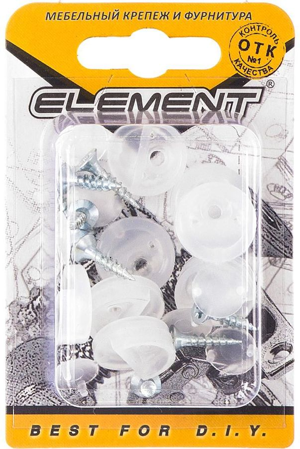 Крепление для зеркала Element прозрачное 17 мм 8 шт, превью
