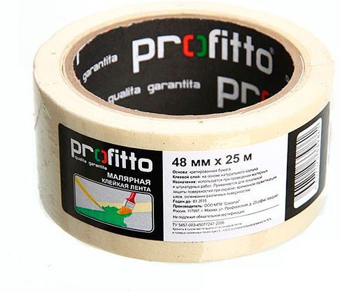 Лента малярная PROFITTO, белая 48мм х 25м, превью