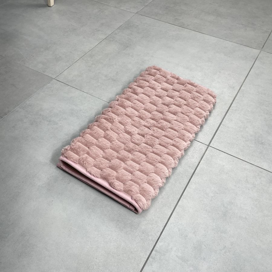 Коврик для ванной комнаты,  50*80 см, HONEY пудровый, предпросмотр