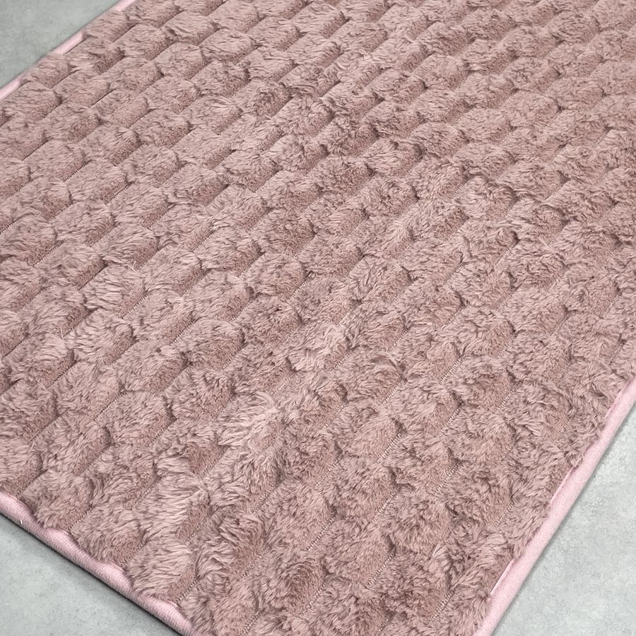 Коврик для ванной комнаты,  50*80 см, HONEY пудровый, превью