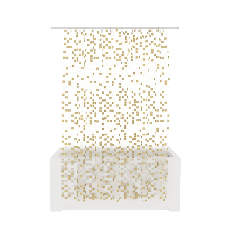 Шторка для ванной комнаты PEVA "PIXEL" 200*180 FORA, предпросмотр