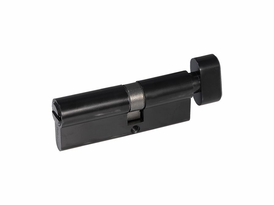 Цилиндровый механизм PALLADIUM zn 80 (30+10+40) c bk black черный с вертушкой, предпросмотр
