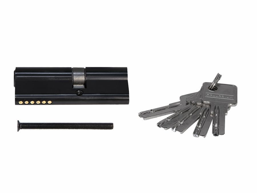 Цилиндровый механизм PALLADIUM zn 80 (30+10+40) c et black черный, предпросмотр
