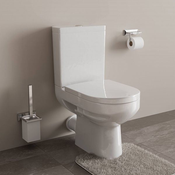 Унитаз-компакт Gesso W103 с горизонтальным выпуском и системой антивсплеск, превью