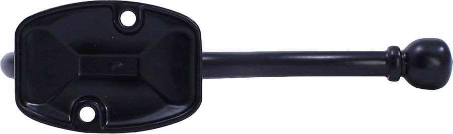 Крючок мебельный Larvij LK0405BL Английский двойной черный, предпросмотр