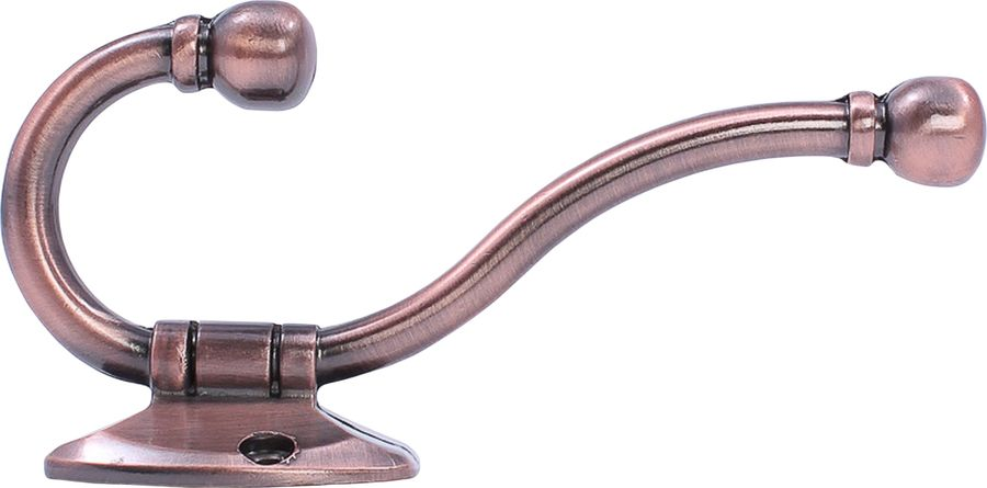 Крючок мебельный Larvij LK0405CU двойной медный, предпросмотр