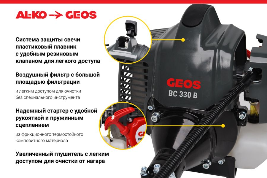 Коса бензиновая GEOS BC 330B 33см3, превью