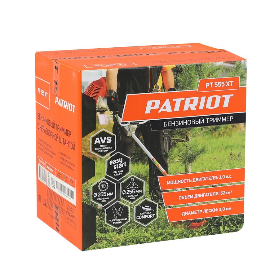 Коса бензиновая PATRIOT 3лс, PT 555 XT, предпросмотр